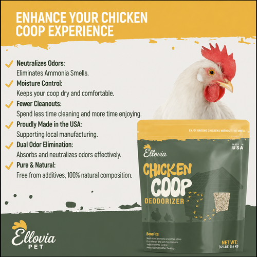 Chicken Coop Deodorizer - 10LBS - Eliminates Ammonia Smell - All Natural