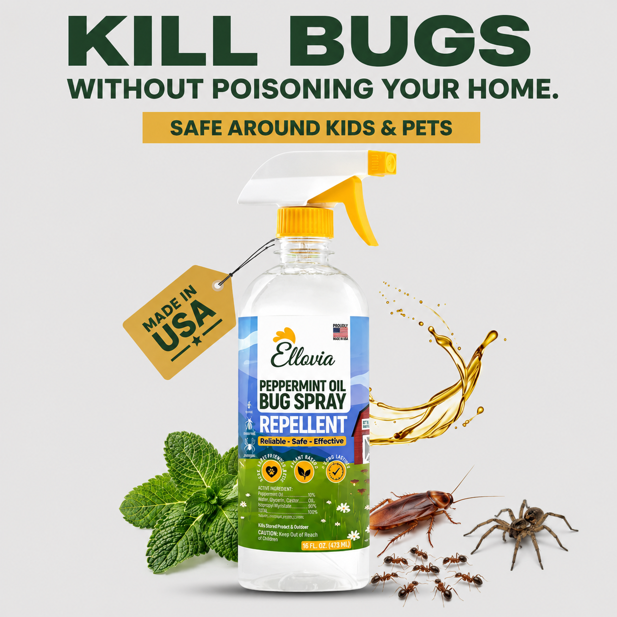 Eollovia Peppermint Oil Bug Spray