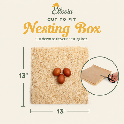 Chicken Nesting Pads for Chicken Coop - 13" x 13" - (10 Pack)